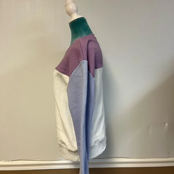 Anthropologie Sundry Color Block Sweatshirt Size 0 XS Long Sleeve Pullover